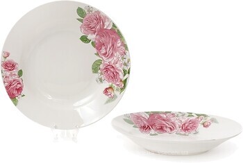 Фото Bonadi набор тарелок 12 шт Розовые розы (320-121)