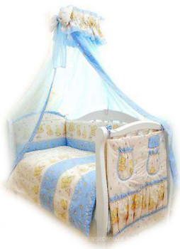 Фото Twins Comfort Сменная постель С-017 Мишки со звездой голубая
