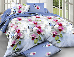 Фото Selena Орхидея голубая двуспальный Евро