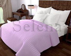 Фото Selena Stripe сиренево-белый двуспальный Евро (100741)