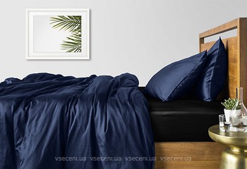 Фото Cosas Сатин двуспальный Евро синий черный