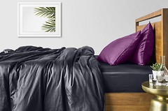 Фото Cosas Сатин двуспальный Евро серый фиолетовый