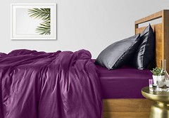 Фото Cosas Сатин двуспальный Евро фиолетовый серый