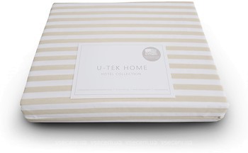 Фото Utek Hotel Collection Cotton Stripe Orange 30 Простынь на резинке 180x190 (CSOR30180190)