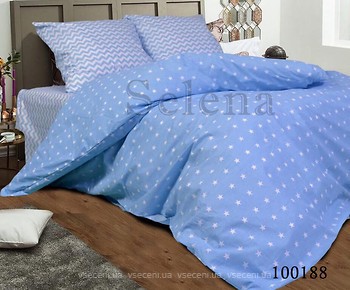 Фото Selena 100188 Звезды Зигзаг Blue полуторный