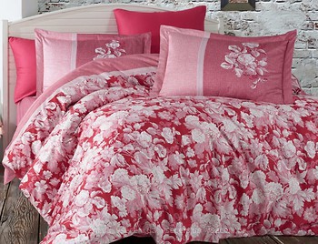 Фото Hobby Exclusive Sateen Amalia бордовый двуспальный Евро