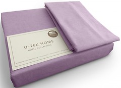 Фото Utek Hotel Collection Cotton Lilac 30 Простынь на резинке 80x190 с наволочкой 50x70 (NHCCL80190)