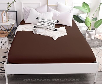 Фото MirSon 19-1217 Chocolate Perla Простынь на резинке 150x200