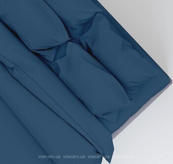 Фото SleepCare наволочка сатин страйп 40x60 темно-синий