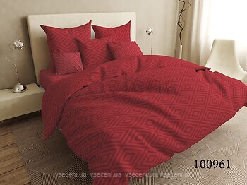 Фото Selena 100961 Ромбики красные двуспальный Евро