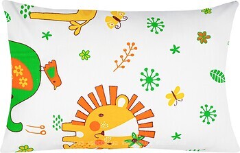 Фото Home Line Наволочка Мадагаскар желто-зеленая 40x60 бязь (163825)
