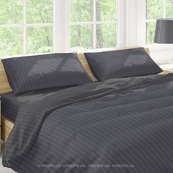 Фото Soundsleep Простынь на резинке Stripy Graphite 90x200