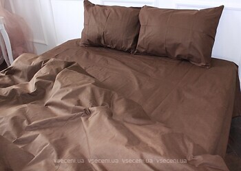 Фото MirSon Ranforce Elite 19-1217 Chocolate Perla простынь на резинке 140x200