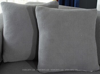 Фото Homytex Наволочка декоративная трикотаж-жатка серая 45x45 ( HT-256013)