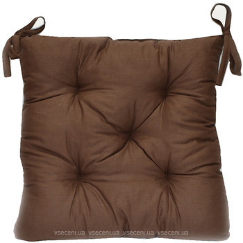 Фото Прованс Темно-коричневая подушка на стул 40x40