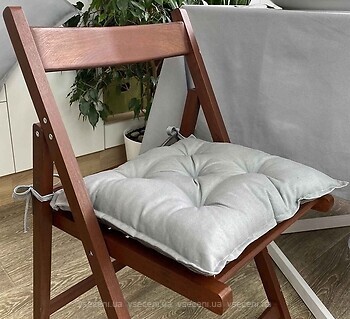 Фото Прованс Серая подушка на стул 40x40 (021420)