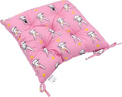 Фото MirSon Подушка для стула Бязь Принт Bunnies Pink 40x50 (17-0528)