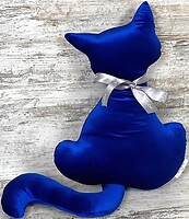 Фото Comfort Home Котик велюровая мерцающая 50 см синяя (3020105)