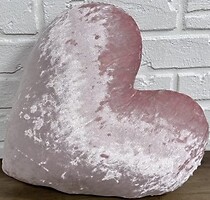 Фото Comfort Home Сердце велюровая мраморная 30x40 см пудровая (5510096)