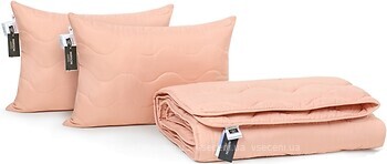 Фото MirSon Набор Хлопковый 1748 Eco Light Coral демисезонный 200x220 + 2 подушки 50x70