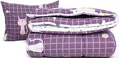 Фото MirSon Набор Tencel 3068 Color Fun Line Whales зимний 172x205 + подушка 50x70