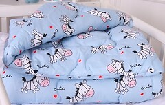 Фото MirSon Kids Time 20-0037 Cute Blue Zebra EcoSilk зимнее 140x205