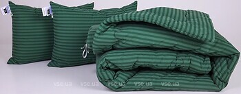 Фото MirSon набор 1001 Color Fun Line 17-0612 Stripe Emerald EcoSilk летний 172x205 + 2 подушки