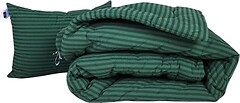Фото MirSon набор 1002 Color Fun Line 17-0612 Stripe Emerald EcoSilk деми 155x215 + подушка