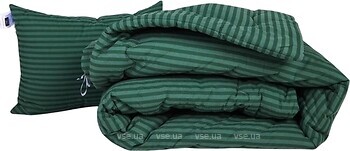 Фото MirSon набор 1002 Color Fun Line 17-0612 Stripe Emerald EcoSilk деми 155x215 + подушка