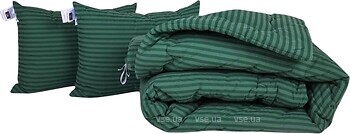 Фото MirSon набор 1005 Color Fun Line 17-0612 Stripe Emerald EcoSilk зимний 140x205 + 2 подушки