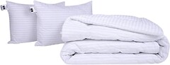 Фото MirSon набор 1109 Color Fun Line 17-0605 Stripe White EcoSilk деми 200x220 + 2 подушки