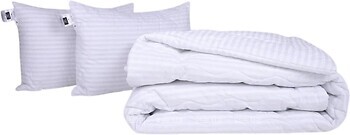 Фото MirSon набор 1109 Color Fun Line 17-0605 Stripe White EcoSilk деми 200x220 + 2 подушки
