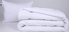 Фото MirSon набор 1124 Color Fun Line 17-0605 Stripe White Tencel летний 155x215 + подушка