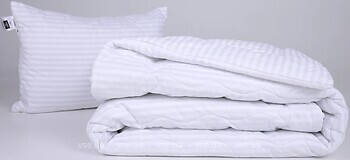 Фото MirSon набор 1124 Color Fun Line 17-0605 Stripe White Tencel летний 155x215 + подушка
