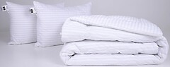 Фото MirSon набор 1127 Color Fun Line 17-0605 Stripe White Tencel деми 220x240 + 2 подушки