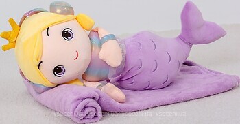 Фото MirSon 1059 Плед и подушка Mermaid violet 120x160