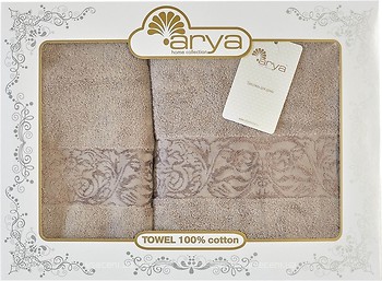 Фото Arya набор полотенец Jewel 50x90, 70x140 песочный