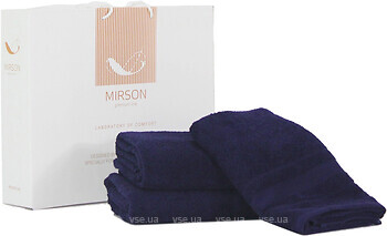 Фото MirSon набор полотенец 5073 Elite SoftNess darkblue 70x140 6 шт