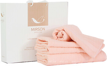 Фото MirSon набор полотенец 5080 Elite SoftNess peach 50x90 6 шт