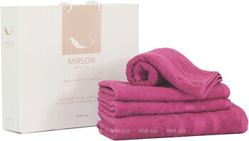 Фото MirSon набор полотенец 5081 Elite SoftNess plum 50x90 6 шт