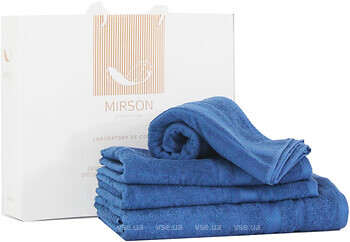 Фото MirSon набор полотенец 5085 Elite SoftNess blueberry 50x90, 70x140, 100x150