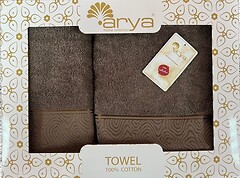 Фото Arya набор полотенец Fold 50x90, 70x140 коричневый