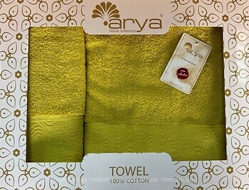 Фото Arya набор полотенец Fold 50x90, 70x140 желтый