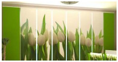 Фото Wellmira панельная фотоштора Белые тюльпаны 480x240