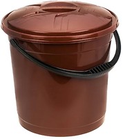 Фото R-Plastic с крышкой 10 л коричневое