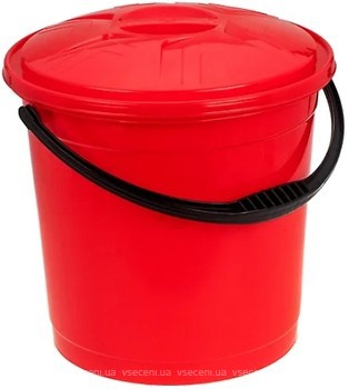 Фото R-Plastic с крышкой 10 л красное