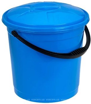 Фото R-Plastic с крышкой 12 л синее