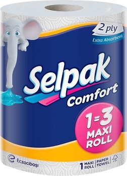 Фото Selpak Бумажные полотенца Comfort Maxi 1=3 2-слойные 1 шт