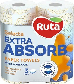 Фото Ruta Бумажные полотенца Extra Absorb 3-слойные 2 шт