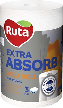 Фото Ruta Бумажные полотенца Extra Absorb Mega roll 3-слойные 1 шт